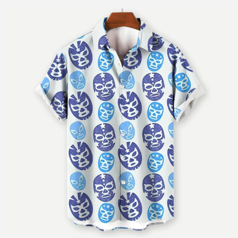 Summer Leisure Printed Hawaiian Shirt Men Vacation Seaside