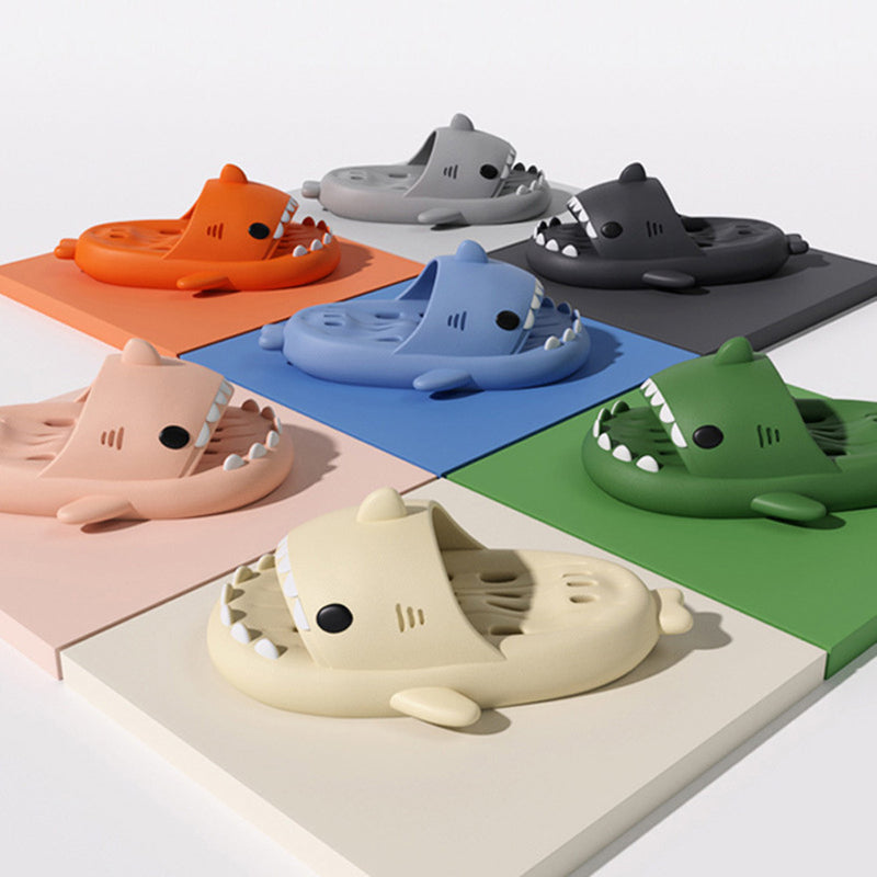 Shark Slippers Shower Shoes For Pool & Beach Sandals With Drain Holes