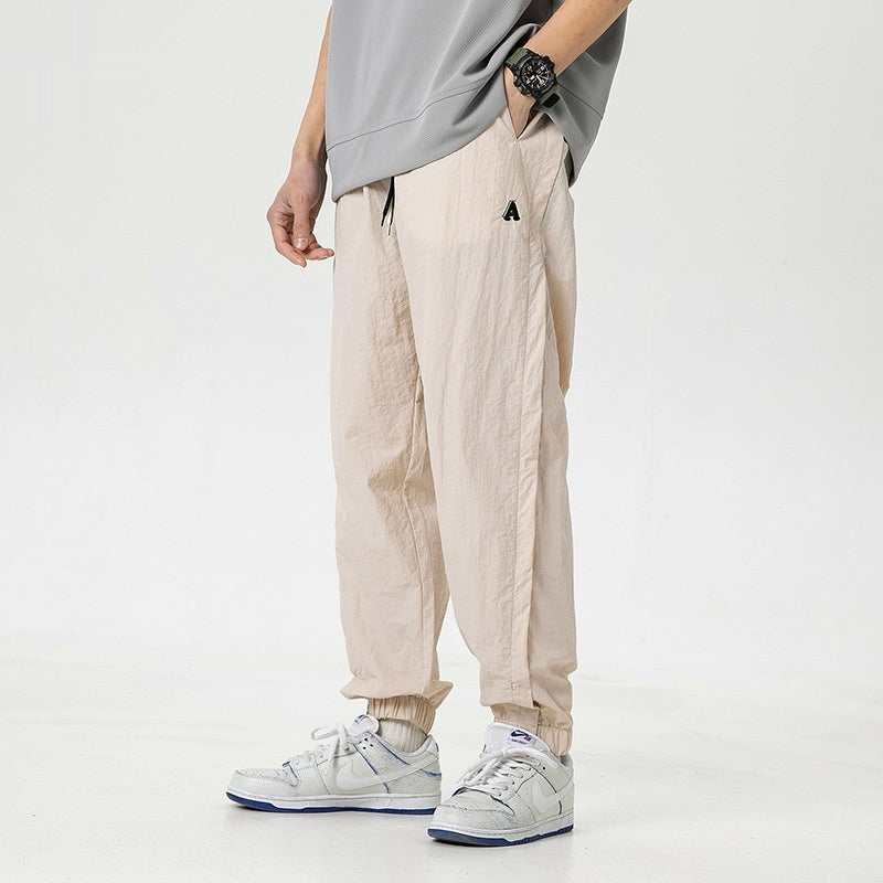 Breathable Casual Pants Men's American Ankle Banded Pants Loose