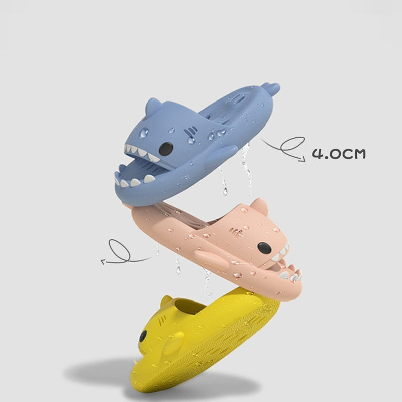 Shark Slippers Shower Shoes For Pool & Beach Sandals With Drain Holes