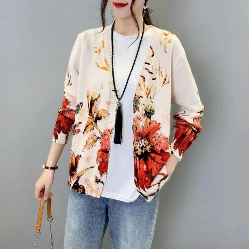 Japanese Round Neck Pullover Artistic Retro Sweater Cardigan