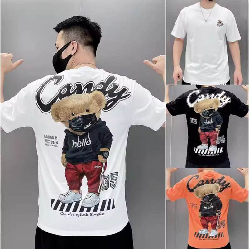 Men's Casual Cartoon Printed Short Sleeves