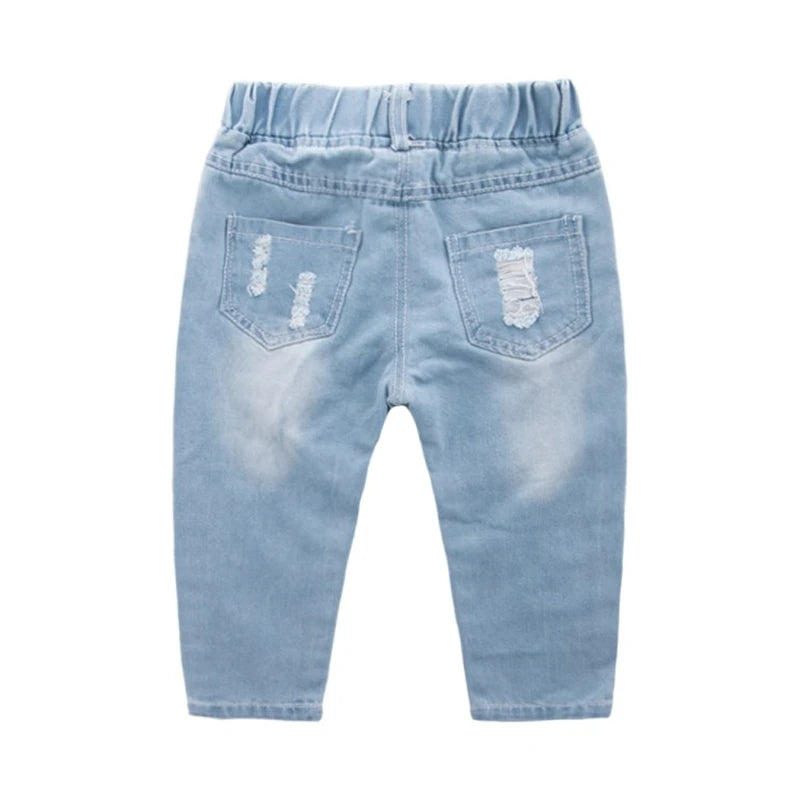 Children Ripped Jeans  Boys and  Girls  Denim Pants For Teenagers
