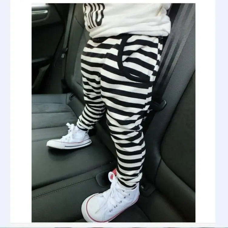 Spring autumn Trouser Clothes children harem pants for Kids stripe toddlers