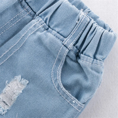 Children Ripped Jeans  Boys and  Girls  Denim Pants For Teenagers