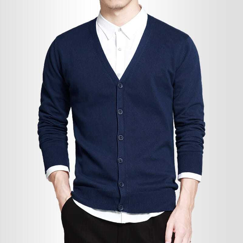 Men's V-neck Sweater Spring And Autumn Coat Colors