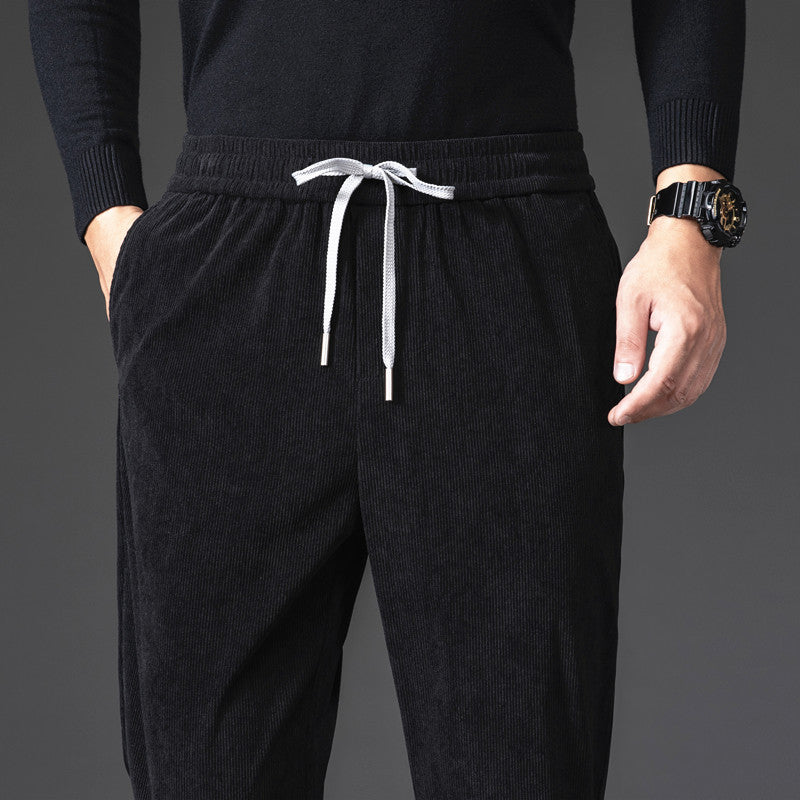 Corduroy Casual Pants Men's Loose, Comfortable, Soft And Breathable Youth Straight-leg Pants