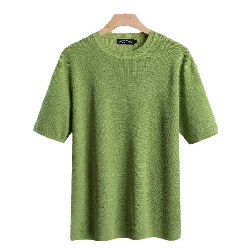 Stretch Korean Summer Men&#039;s T-shirt Short-sleeved Sweater Loose Japanese South Korea Dongdaemun Men&#039;s Shirt