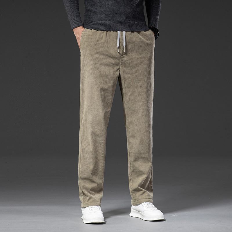 Corduroy Casual Pants Men's Loose, Comfortable, Soft And Breathable Youth Straight-leg Pants