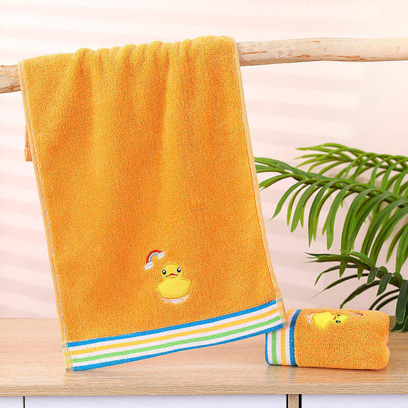 Children's Towel Cotton Cartoon Animal Embroidery Children's Towel Thickened Absorbent Baby Face Towel Wholesale