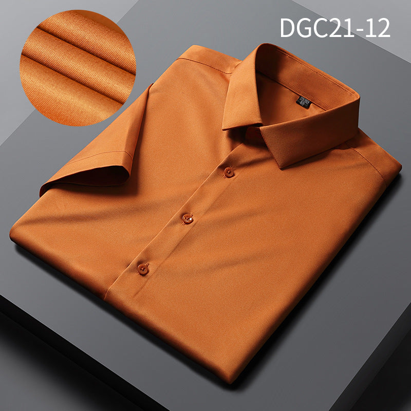 Short-sleeved Shirt Men's Spring Summer Sweat Absorbing Breathable