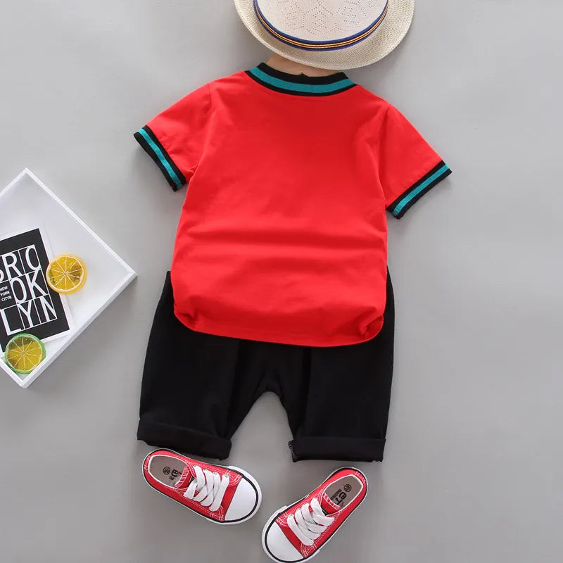 Summer Cotton Baby Boy Casual Short-sleeved Suits