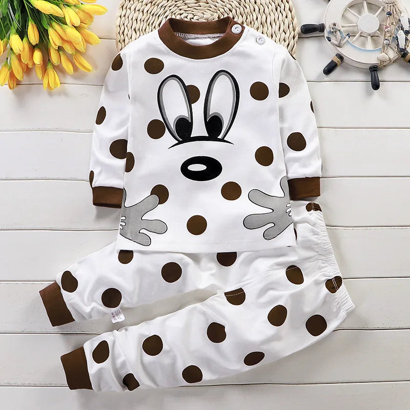 Children's Cotton Cartoon Autumn winter Clothing set