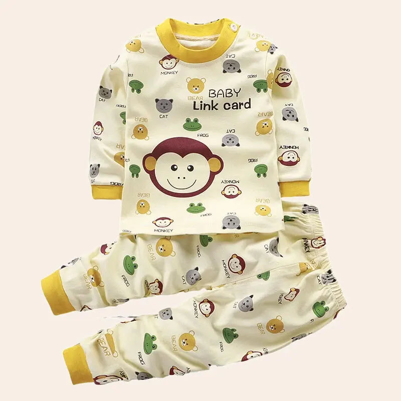 Children's Cotton Cartoon Autumn winter Clothing set