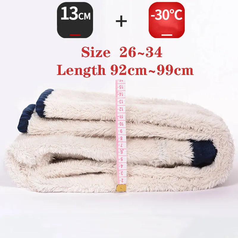 Warm Skinny Lambswool Jeans Women Fleece Denim Pants