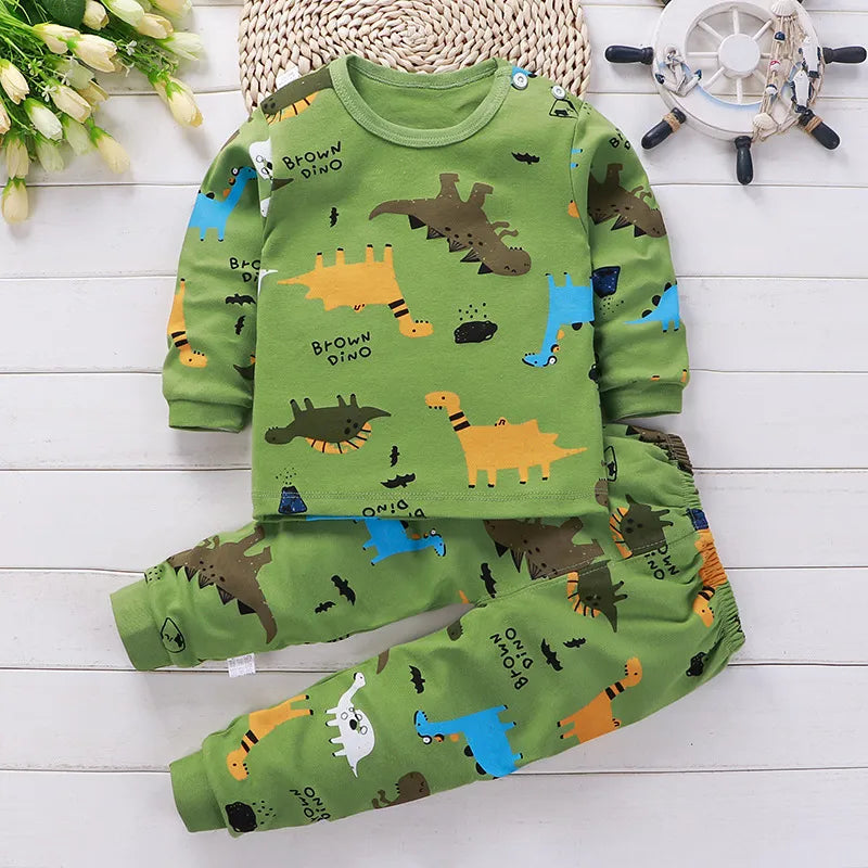 Children's Cotton Cartoon Autumn winter Clothing set