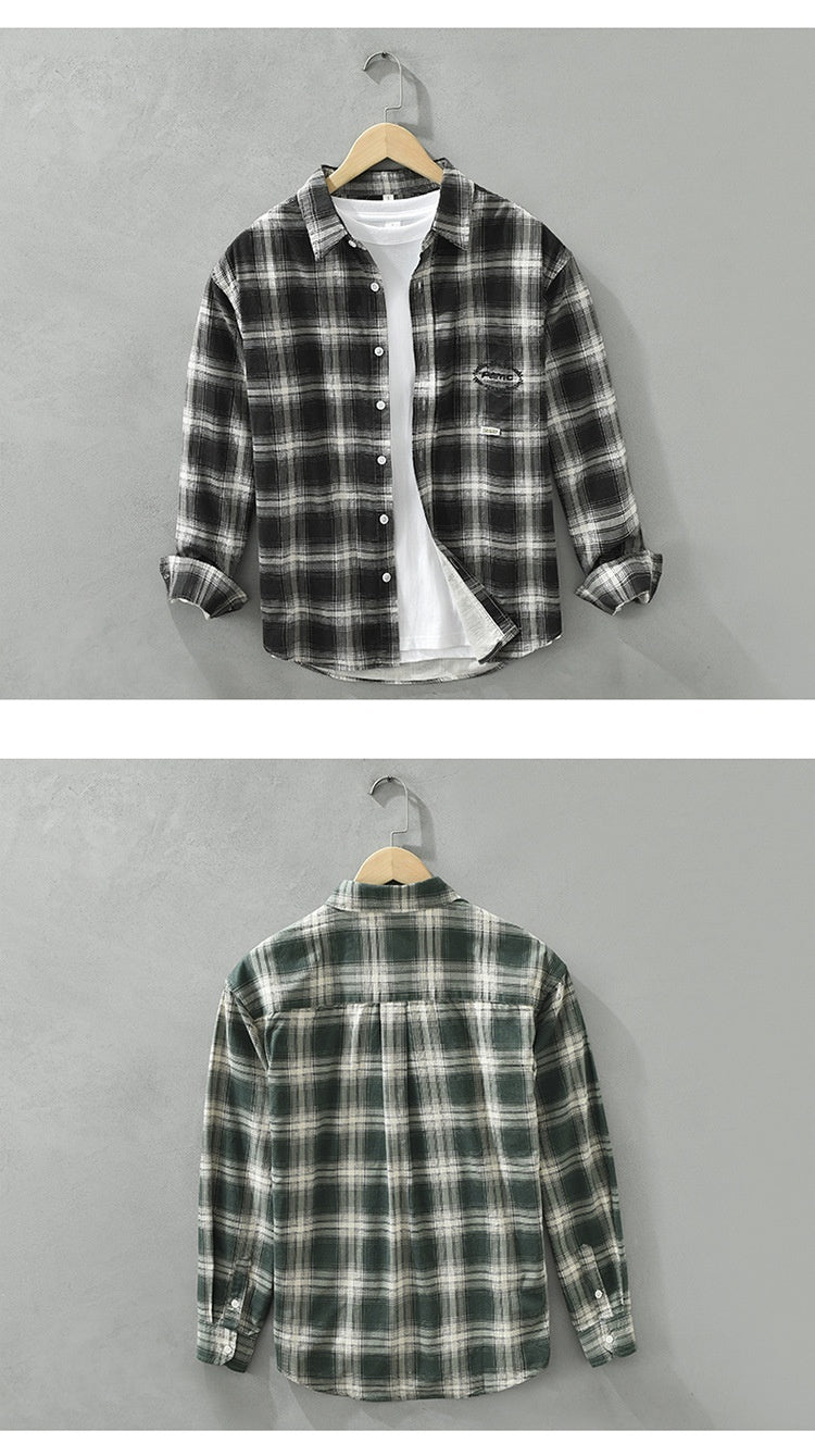 Artistic All-match Loose Comfortable Casual Plaid Long Sleeve Shirt