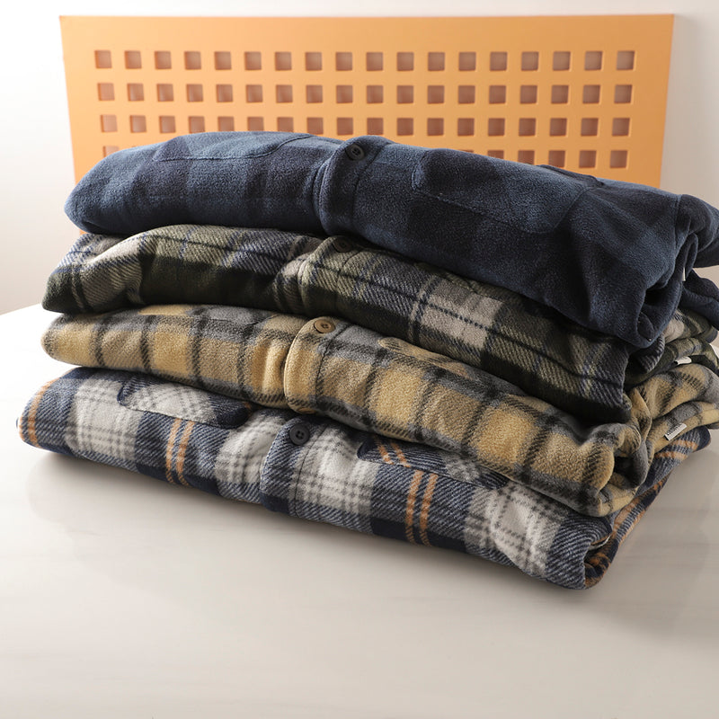 Warm Composite Lambswool Plaid Shirt