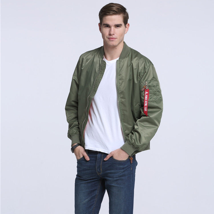 Men's Sports Casual Stand Collar Air Force MA1 Pilot Jacket Men's Baseball Jersey