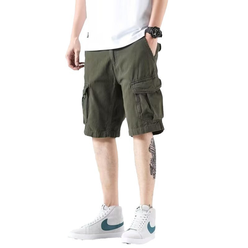 Heavy American Wear-resistant Overalls Shorts Men