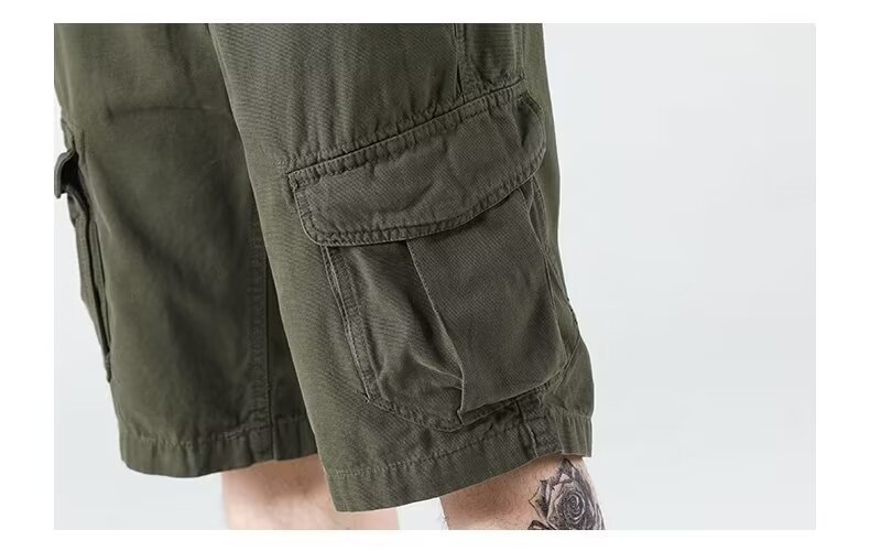 Heavy American Wear-resistant Overalls Shorts Men