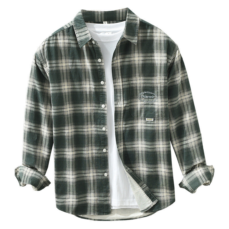 Artistic All-match Loose Comfortable Casual Plaid Long Sleeve Shirt